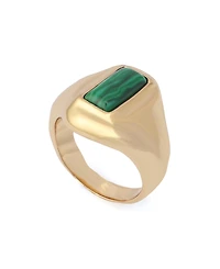 Robert Lee Morris Soho Malachite Molten Cocktail Ring
