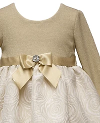 Bonnie Baby Girls 2 Piece Long Sleeves Ballerina Dress Set