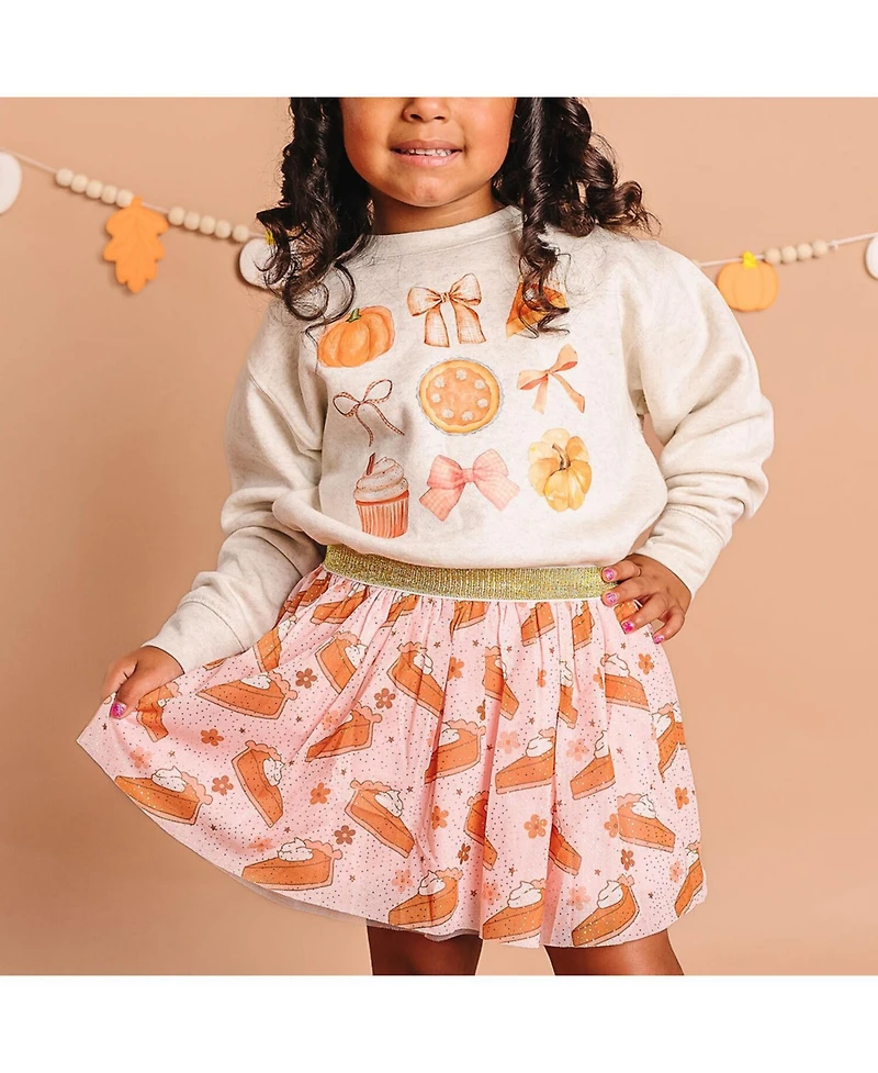 Sweet Wink Toddler Girls Thankful Cutie Thanksgiving Sweatshirt