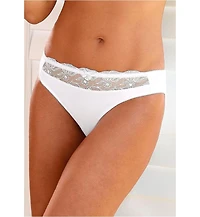 Lascana Women's 2 Pack Lace Accent Panties