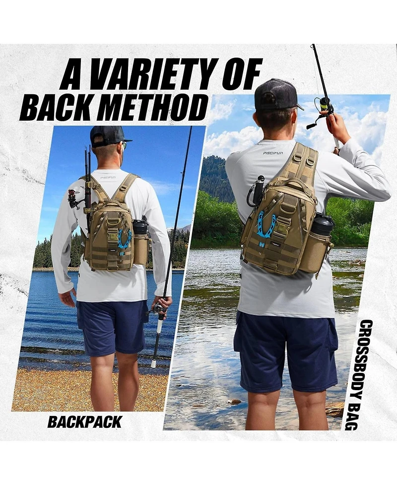 Fishing Backpack with Rod Holder