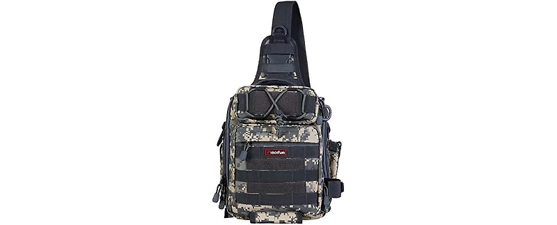 Fishing Backpack with Rod Holder, Lightweight Sling Bag Storge Gear and Equipment