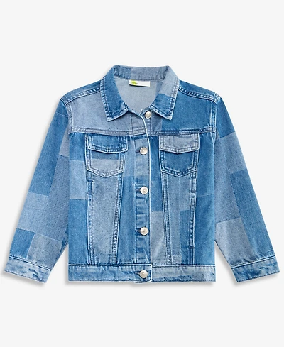 Epic Threads Girls 5-20 Cotton Patchwork Denim Trucker Jacket, Macy's Exclusive