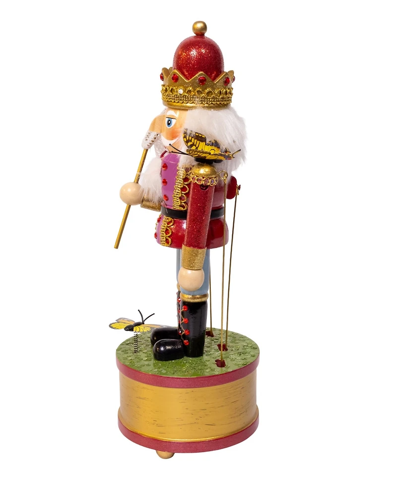 Kurt Adler 12-Inch Wind-Up Musical Butterfly Catcher Nutcracker