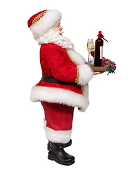 Kurt Adler 10.5-Inch Fabriche Wine Santa