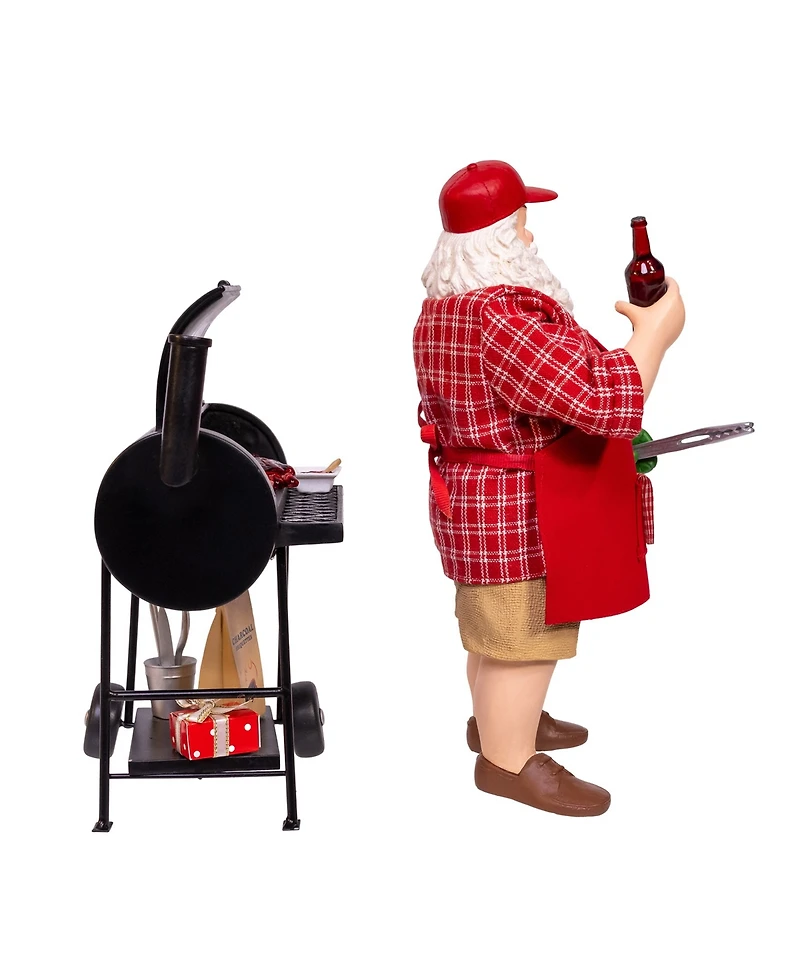 Kurt Adler 10.75-Inch Barbecue Grill Santa