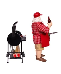 Kurt Adler 10.75-Inch Barbecue Grill Santa