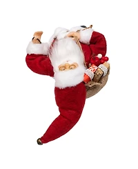 Kurt Adler 12-Inch Standing Christmas Santa with Sack and Lantern