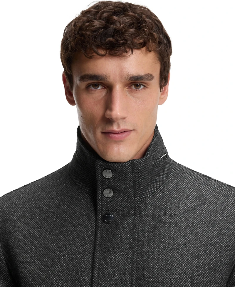 Boss by Hugo Men's Relaxed-Fit Wool-Blend Coat