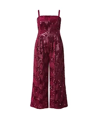City Chic Women's Glimmer Sequin Strapless Jumpsuit