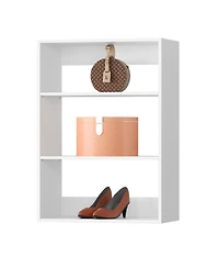 Short Tower Wood Built In Closet Organizer Unit, Wood Closet Organizer Starter Kit