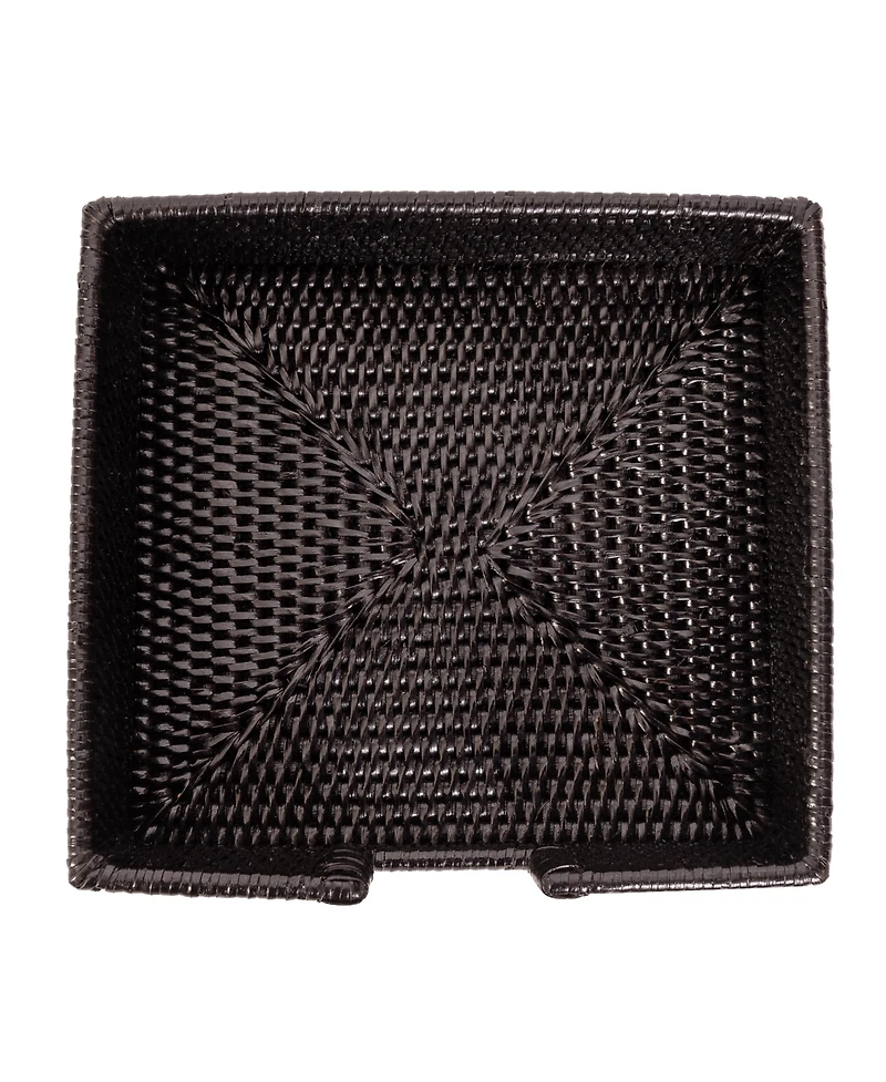 Artifacts Rattan Luncheon Napkin Holder with Cutout