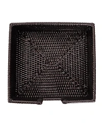 Artifacts Rattan Luncheon Napkin Holder with Cutout