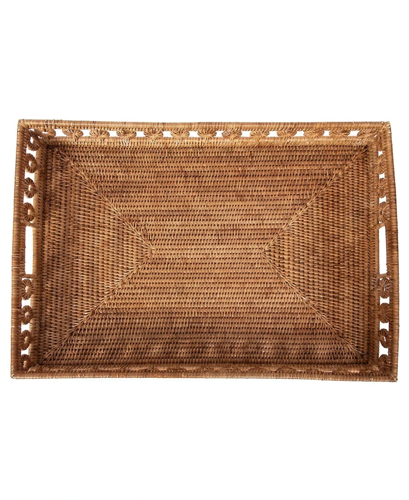 Artifacts Rattan Inna Design Breakfast Tray with Wooden Legs