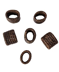 Artifacts Trading Company Rattan Oval Napkin Rings - 6 piece set