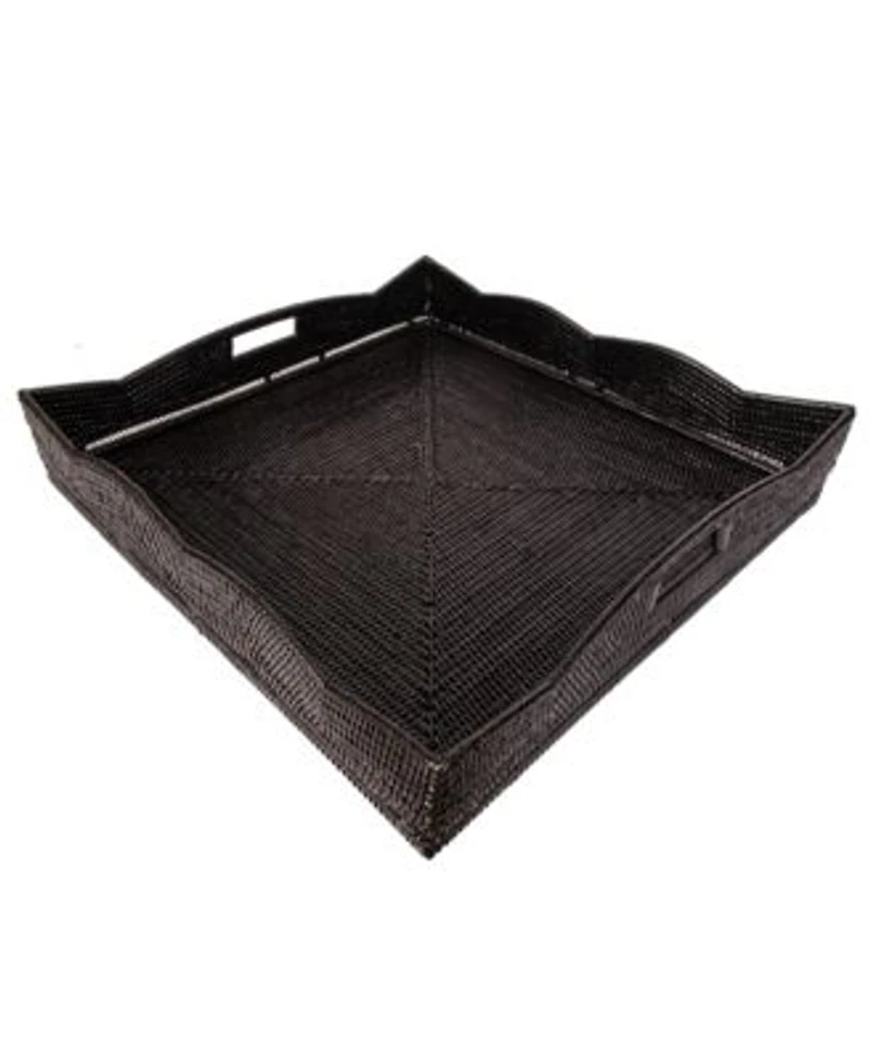 Artifacts Rattan Scallop Collection Square Tray