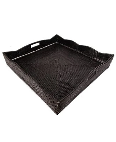 Artifacts Rattan Scallop Collection Square Tray