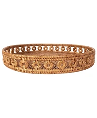Artifacts Rattan Inna Design Round Tray 19" With Glass Insert