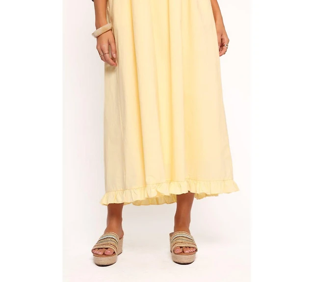 denim midi dresses for women Still The One Medium Wash Denim Midi Dress