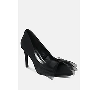 Women Odette Diamante Embellished Bow Stiletto Pumps