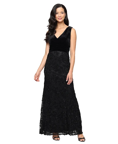 Alex Evenings Women's Sleeveless V-Neck Dress