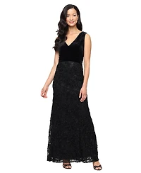Alex Evenings Women's Sleeveless V-Neck Dress
