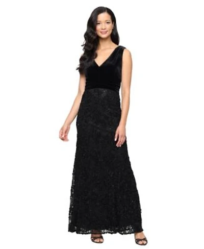 Alex Evenings Womens Sleeveless V Neck Dress