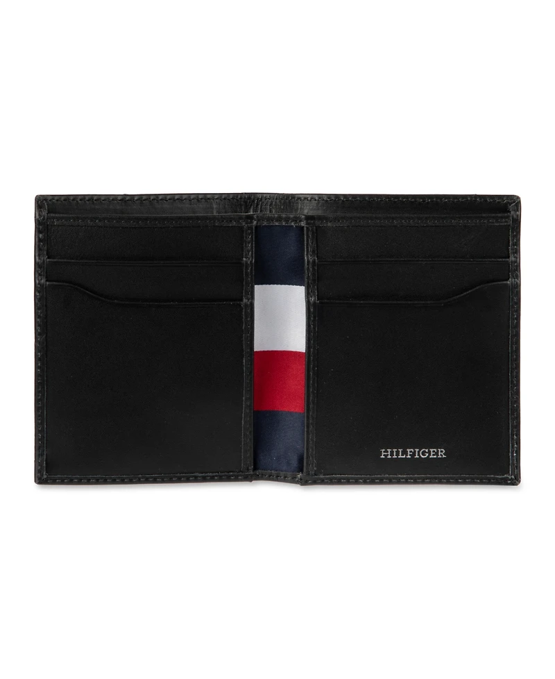 Tommy Hilfiger Men's Rfid Monogram Debossed Slimfold Wallet