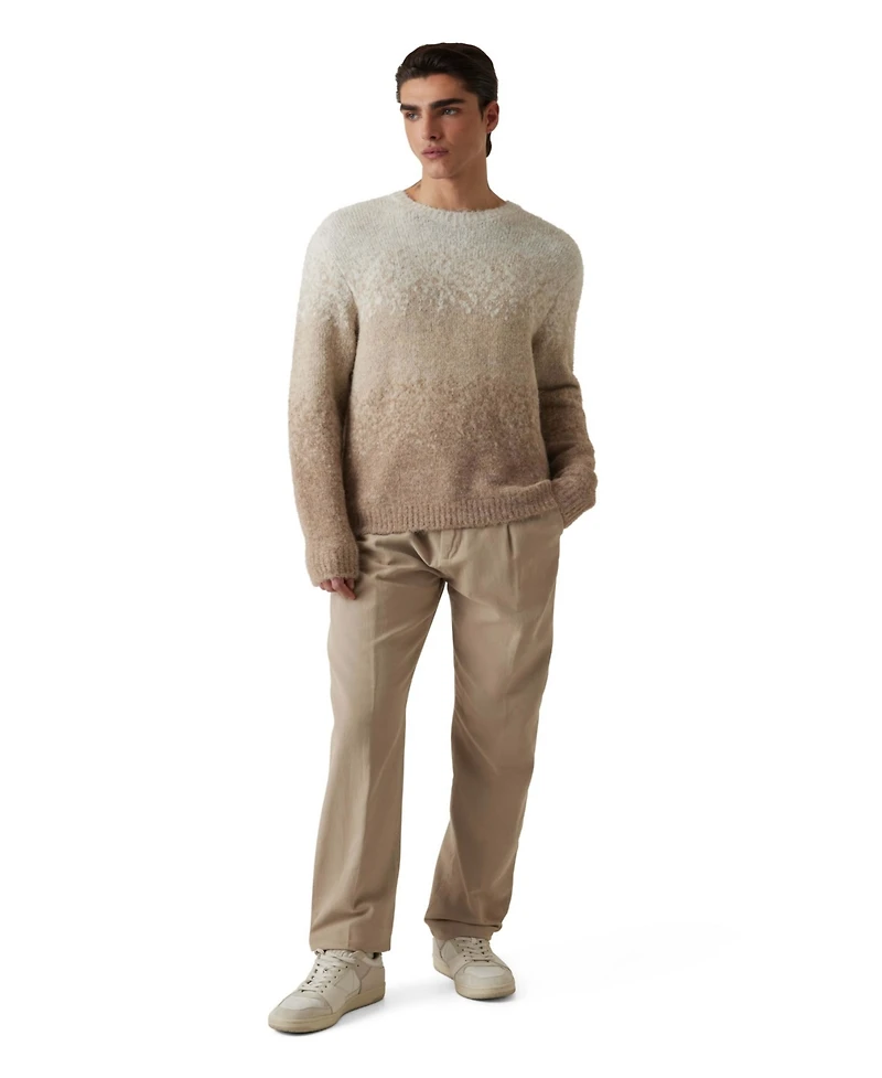 Guess Men's Long Sleeve Stripe Pattern Sweater