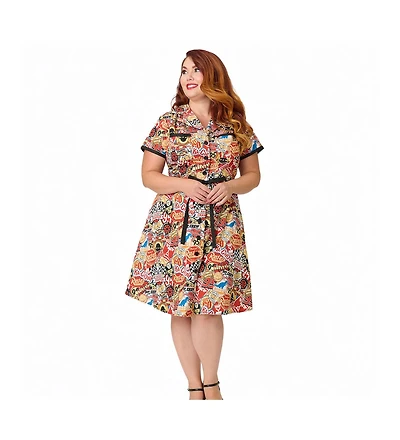 Smak Parlour Plus 1960s Fit & Flare Dress