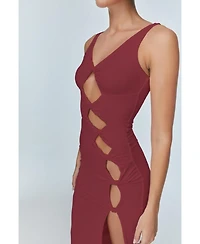 Jendue Us Women's Sara Dress - Elegant Cut-Out Maxi | Event Wear