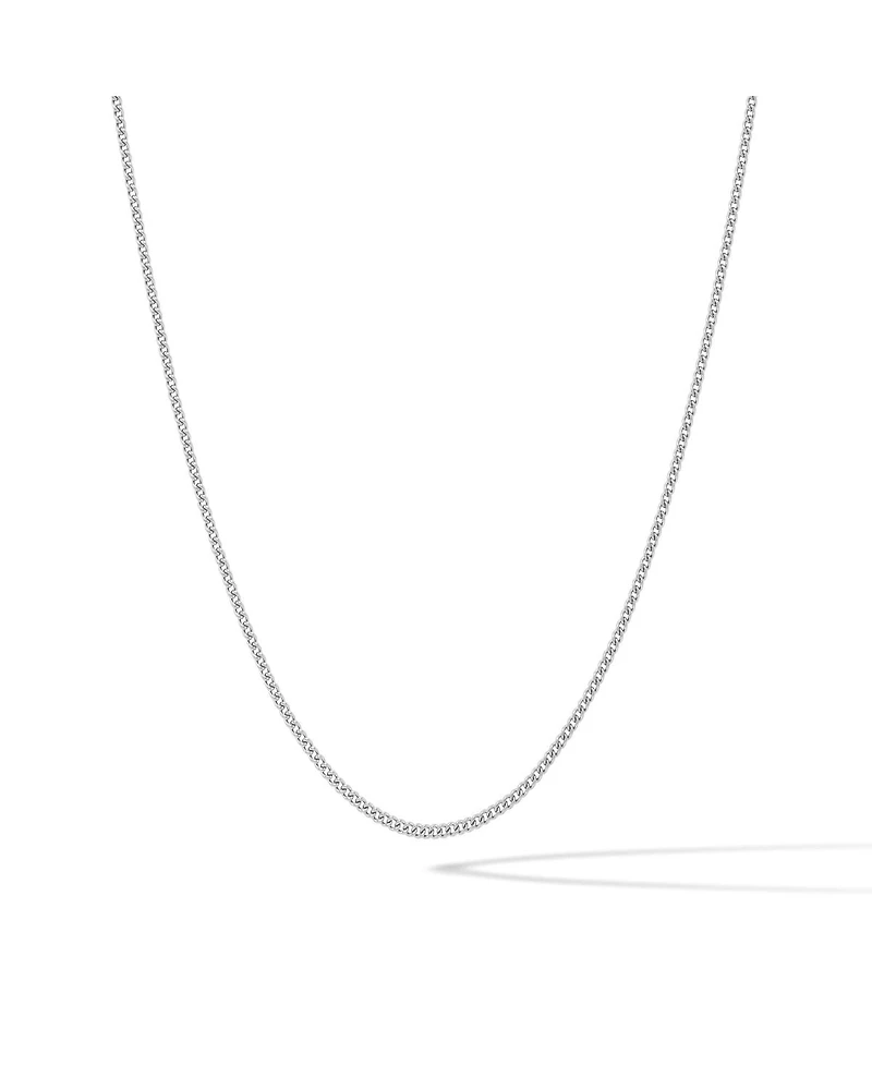 Vincero Men's Micro Cuban Chain Necklace 1.7mm in Sterling Silver Bonded with 14K Gold and Parrot Clasp - 21"
