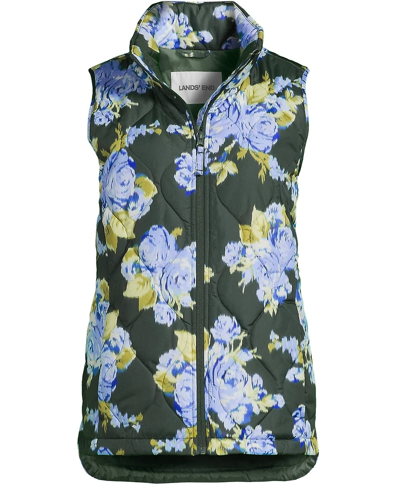 Lands' End Plus Print FeatherFree Quilted Insulated Vest