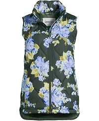 Lands' End Plus Print FeatherFree Quilted Insulated Vest