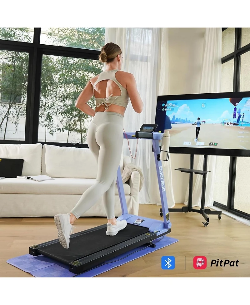 DeerRun Foldable Treadmill for Home: Features a 3.5 Hp motor, 5% incline, and 350 lbs capacity. Compact