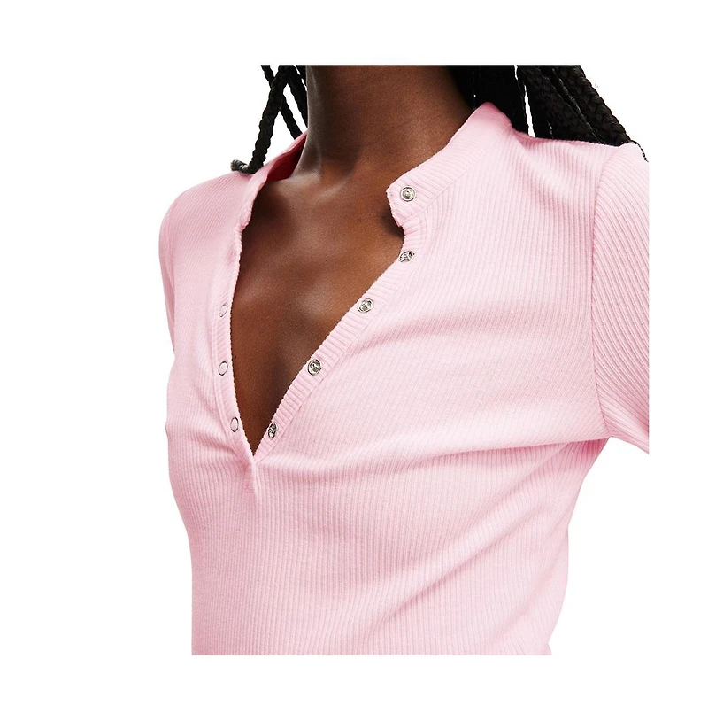 Cotton On Women's Ryan Henley Long Sleeve