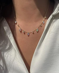 Kamaria Drops of Spring Necklace with Lab-Grown Opal Sterling Silver