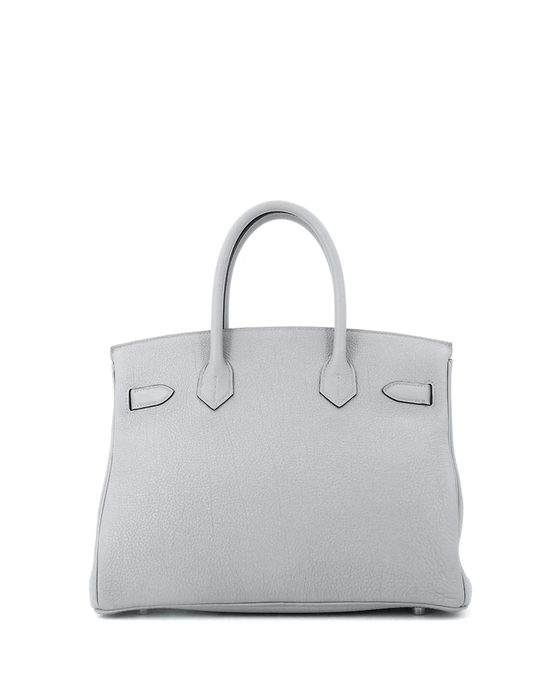 Pre-Owned HERMA‰S Birkin 30 Handbag Grey Togo with Palladium Hardware