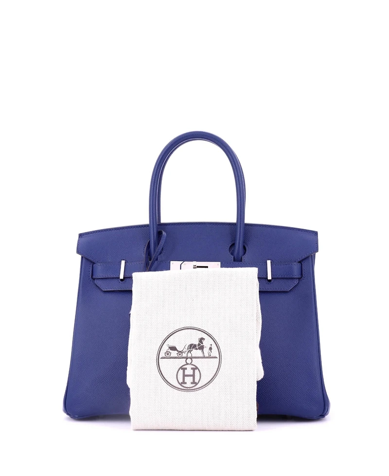 Pre-Owned HERMA‰S Birkin 30 Handbag Epsom with Palladium Hardware