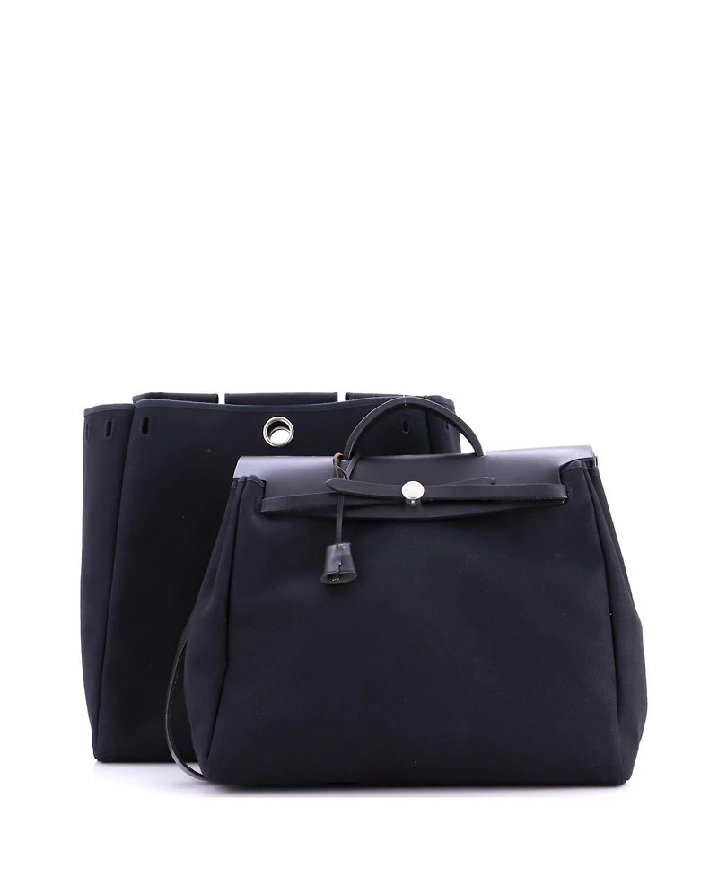 Pre-Owned Hermes Mm Herbag Toile and Leather