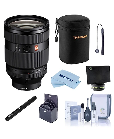 Sony Fe 28-70mm f/2 Gm Lens, Black, Bundle with Lens Case, 86mm Filter Kit, Lens Shade, Lens Pen Lens Cleaner, Cleaning Kit, Universal Cap Tether,