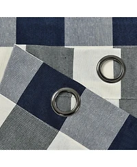 Kate Aurora Country Farmhouse Living Classic Buffalo Plaid Checkered Single Grommet Top Window Curtain Panel - 54 in. W x 84 L, Burgundy