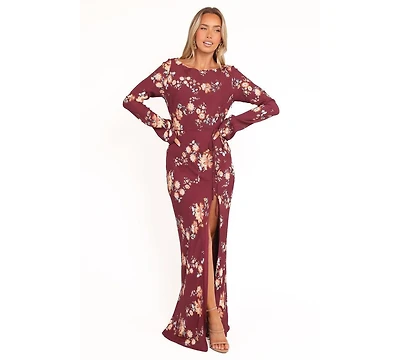 Petal and Pup Women's Alima Maxi Dress - Berry Floral Xl