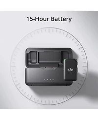 Dji Dji Mic (2 Tx + 1 Rx + Charging Case), Wireless Lavalier Microphone, 820 ft.)Range, 15hr Battery, Wireless Microphone for Pc, iPhone, Android,