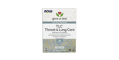 Now Foods Tlc Throat and Lung care Tea, 24 Bags