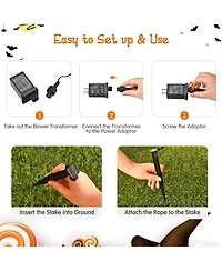 4 Ft Halloween Inflatable Pumpkin Large Blow up with Build-in Led Light