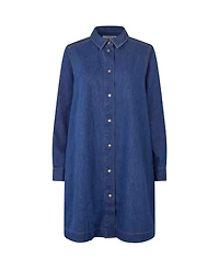 Masai Copenhagen Women's Denim Long Sleeve Collared Shirt