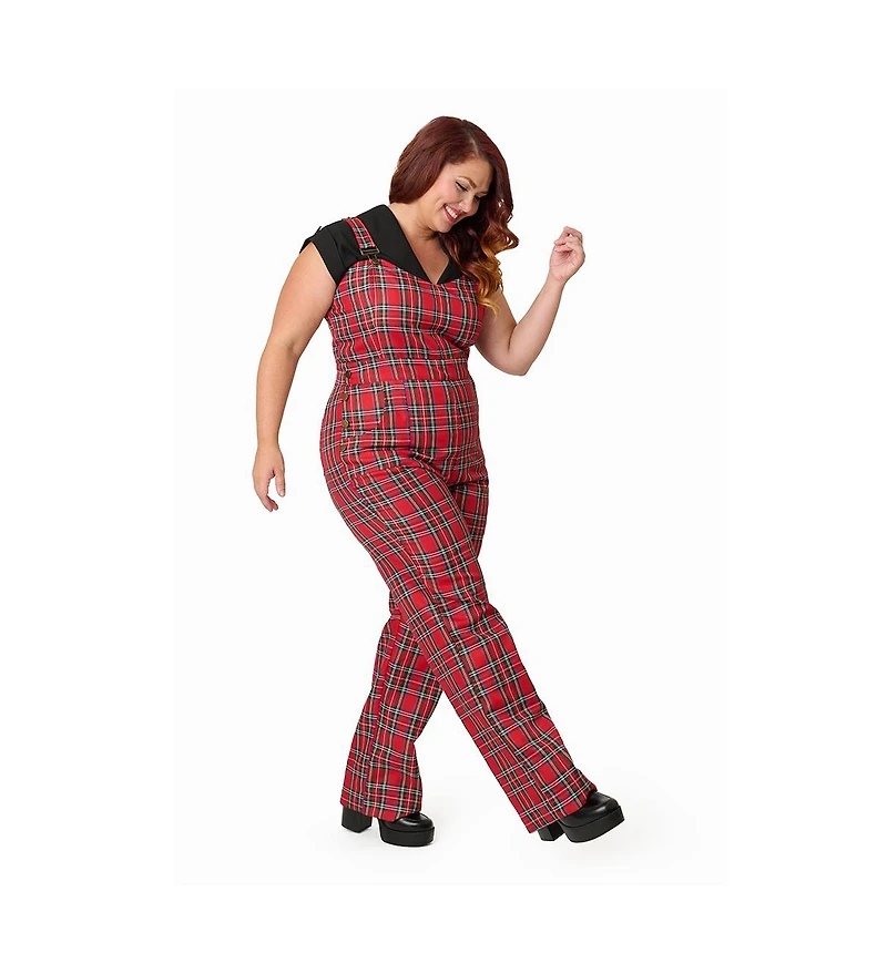 Unique Vintage Plus Size Wide Leg Overalls