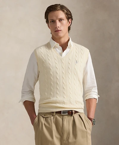 Polo Ralph Lauren Men's Cable-Knit Wool-Cashmere Sweater Vest