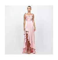 Bariano Women's Nakiyah Cowl Hi Lo Dress